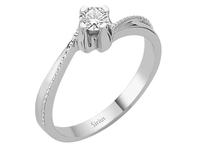 Bague solitaire en diamant de 0,17 carat
