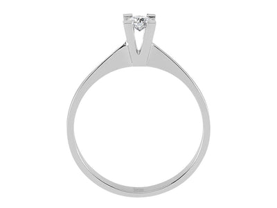 Bague solitaire en diamant de 0,13 carat