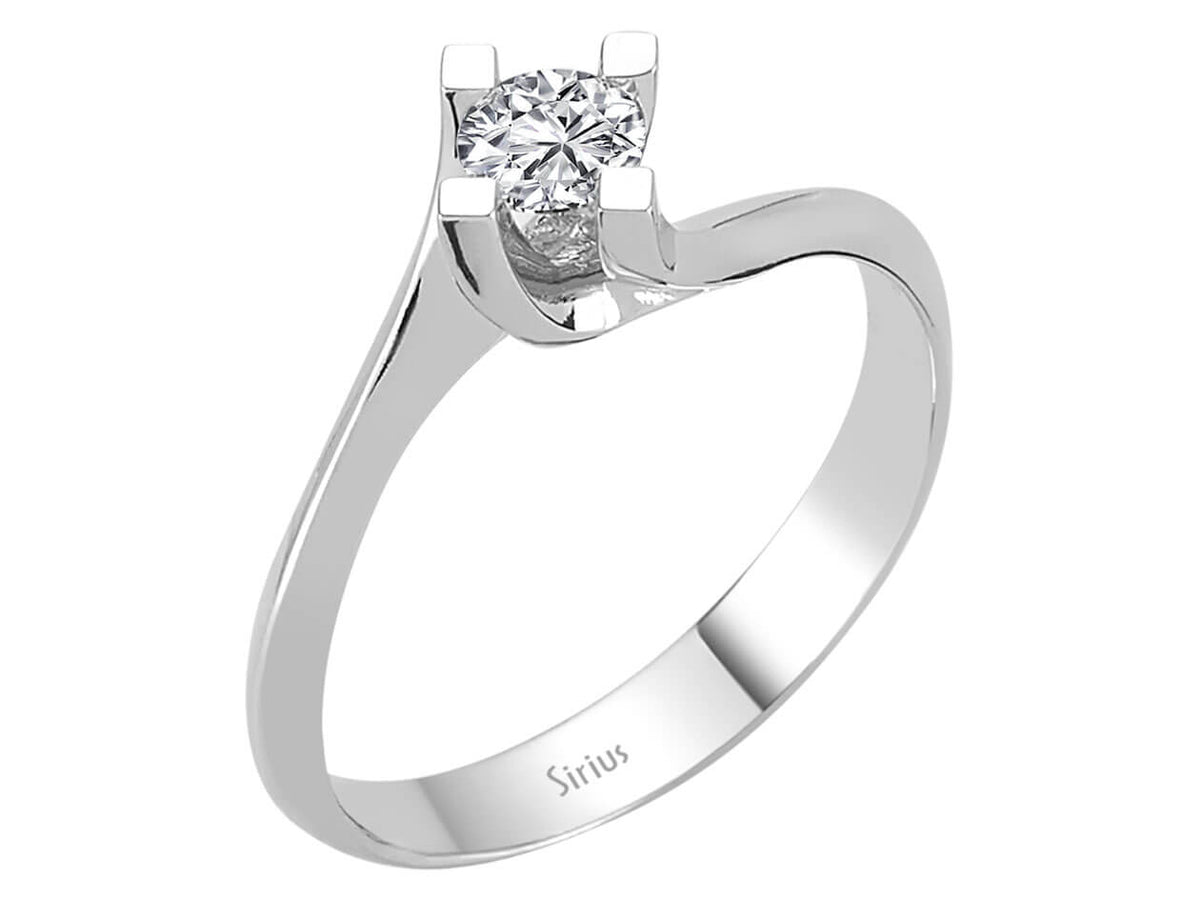 0,30 Carat Diamant Solitär Ring - handgefertigter Diamantschmuck aus Feingold | Sirius Diamant