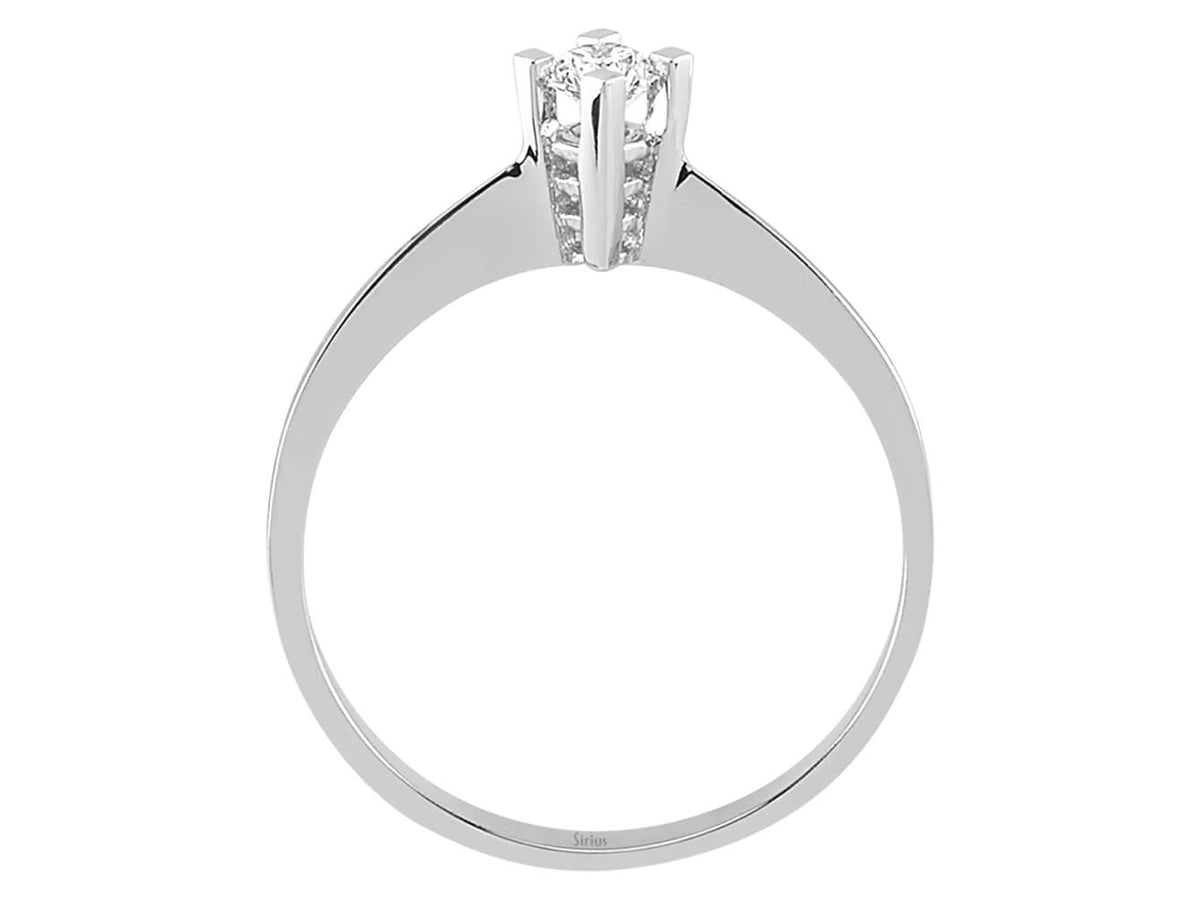 0,15 Karat Diamant Solitär Ring - handgefertigter Diamantschmuck aus Feingold | Sirius Diamant