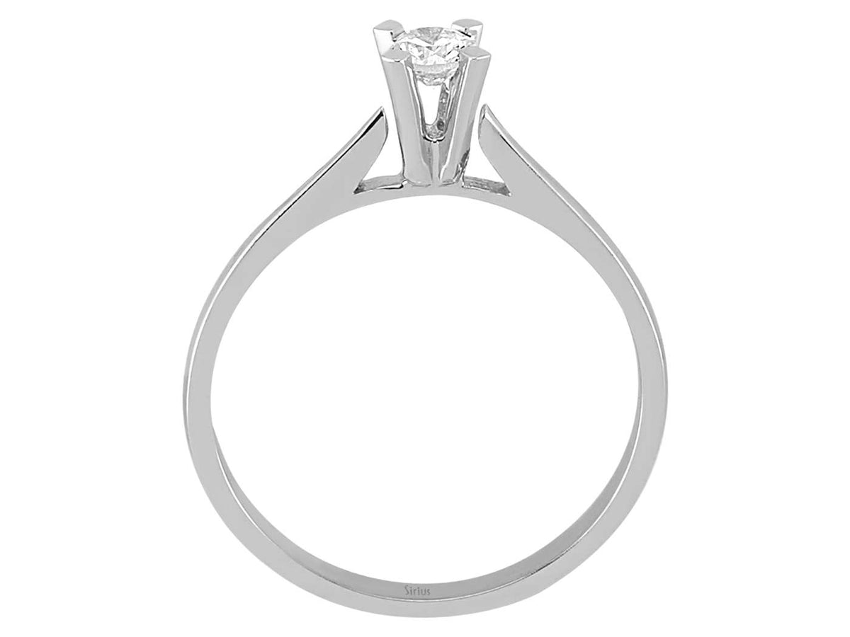 0,19 Karat Diamant Solitär Ring – handgefertigter Diamantschmuck aus Feingold | Sirius Diamant