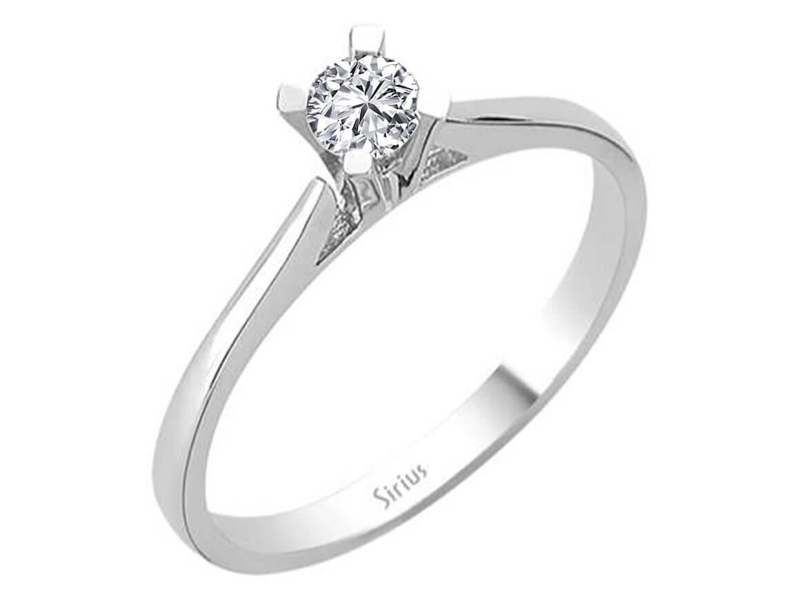 0,19 Karat Diamant Solitär Ring – handgefertigter Diamantschmuck aus Feingold | Sirius Diamant