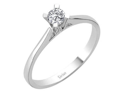 Bague solitaire en diamant de 0,19 carat