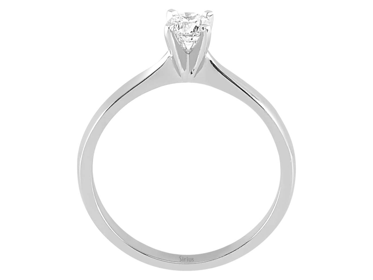 0.30 carat diamond solitaire ring in 14 K white gold