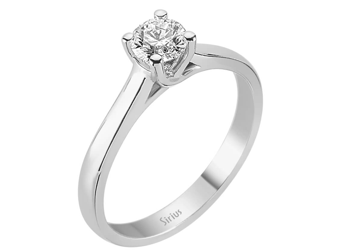 0,43 Karat Diamant Solitär Ring - handgefertigter Diamantschmuck aus Feingold | Sirius Diamant