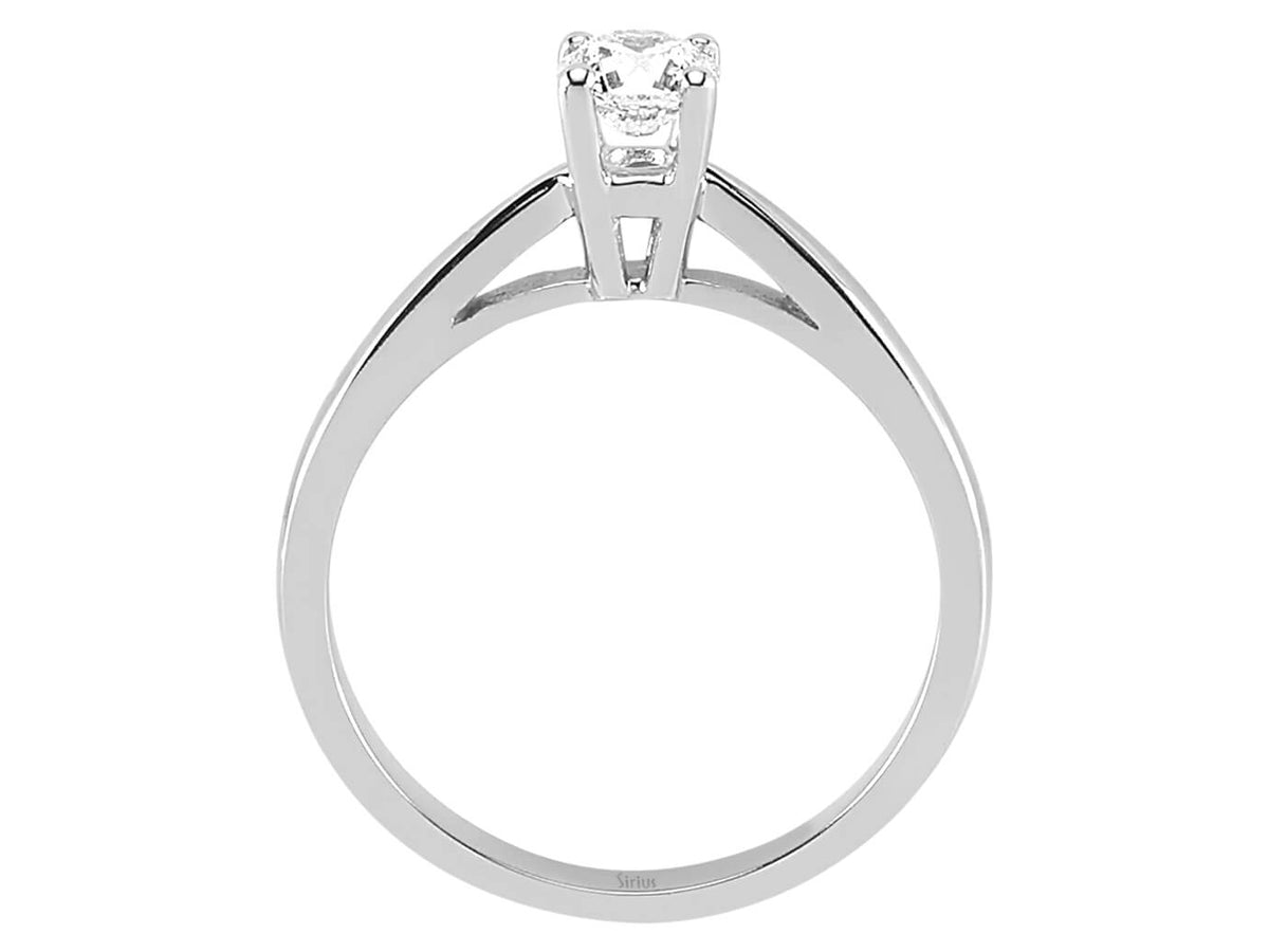 0,41 Karat Diamant Solitär Ring - handgefertigter Diamantschmuck aus Feingold | Sirius Diamant