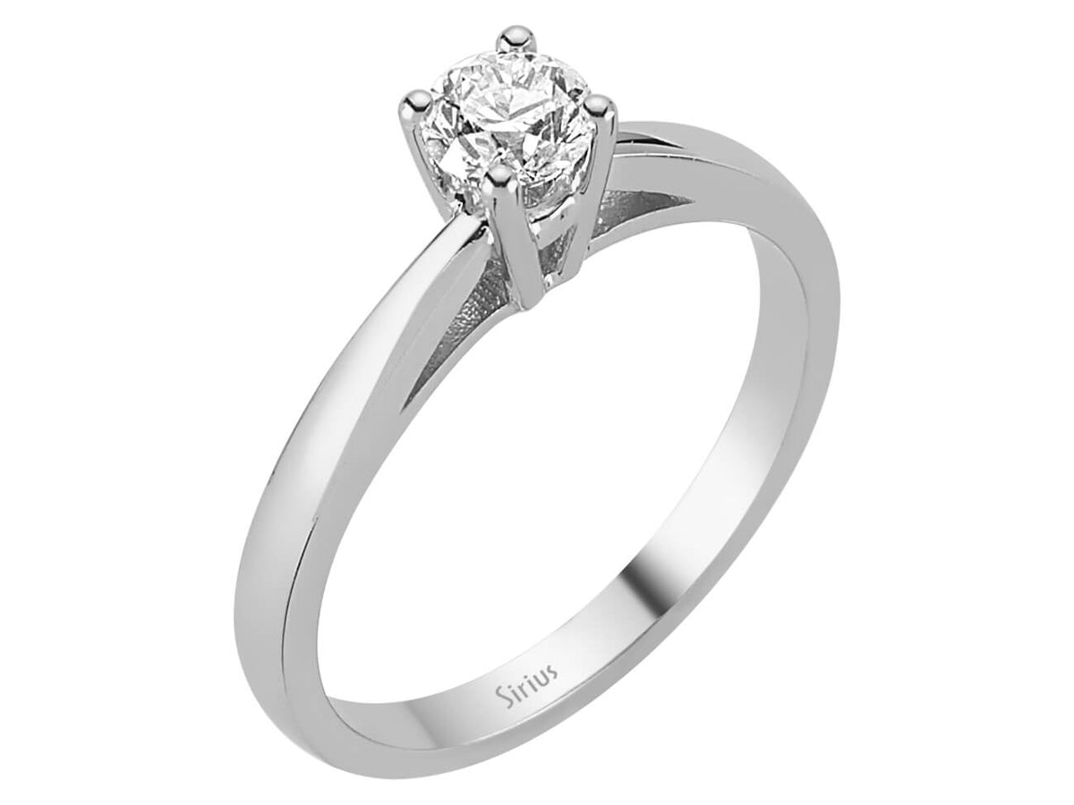 0,41 Karat Diamant Solitär Ring - handgefertigter Diamantschmuck aus Feingold | Sirius Diamant