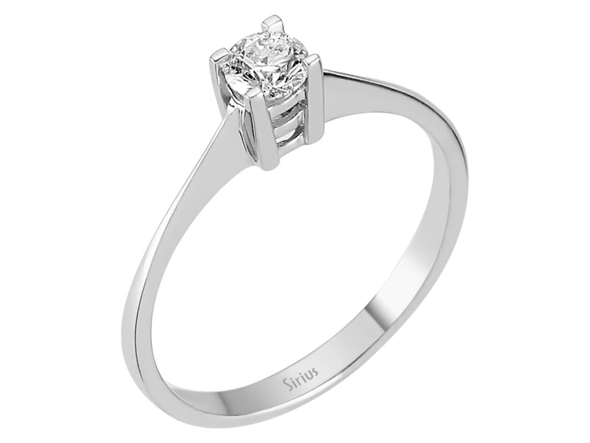0,25 Karat Diamant Solitär Ring - handgefertigter Diamantschmuck aus Feingold | Sirius Diamant
