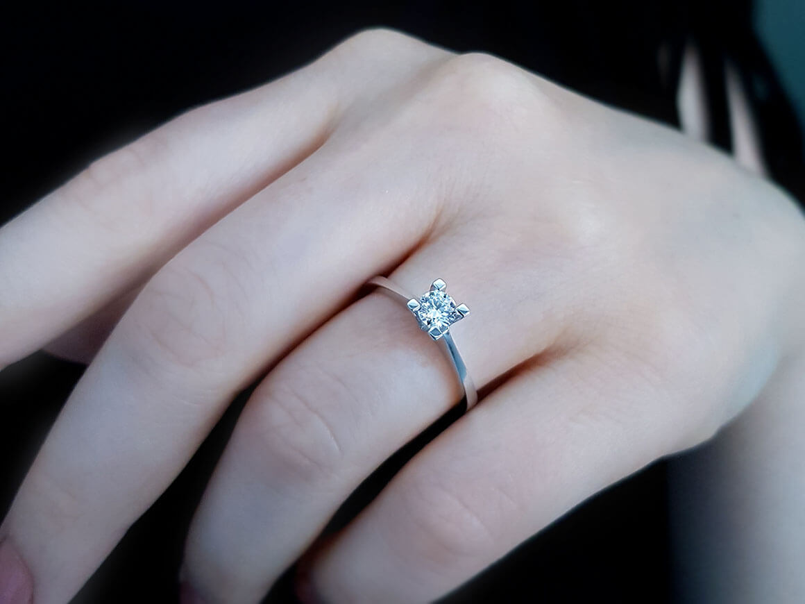0.50 carat diamond solitaire ring