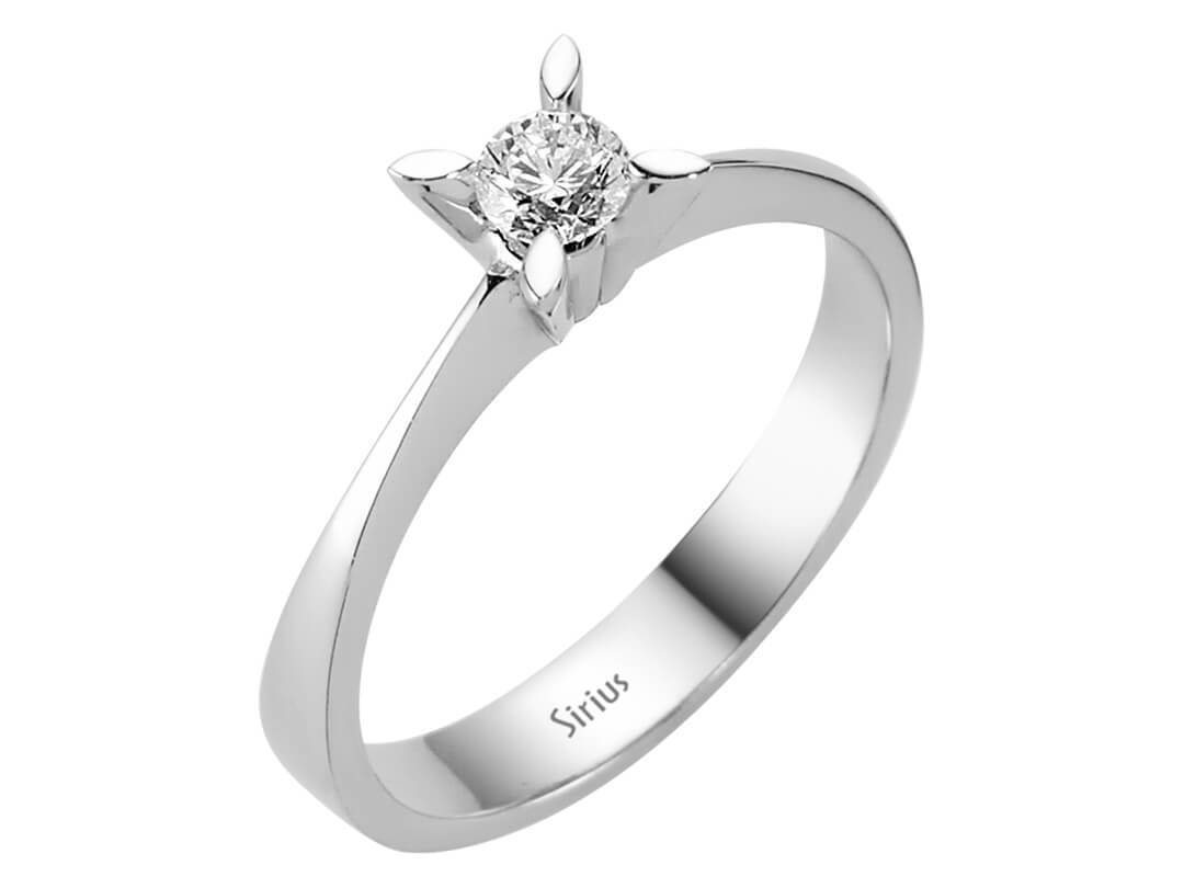 0,22 Karat Diamant Solitär Ring - handgefertigter Diamantschmuck aus Feingold | Sirius Diamant