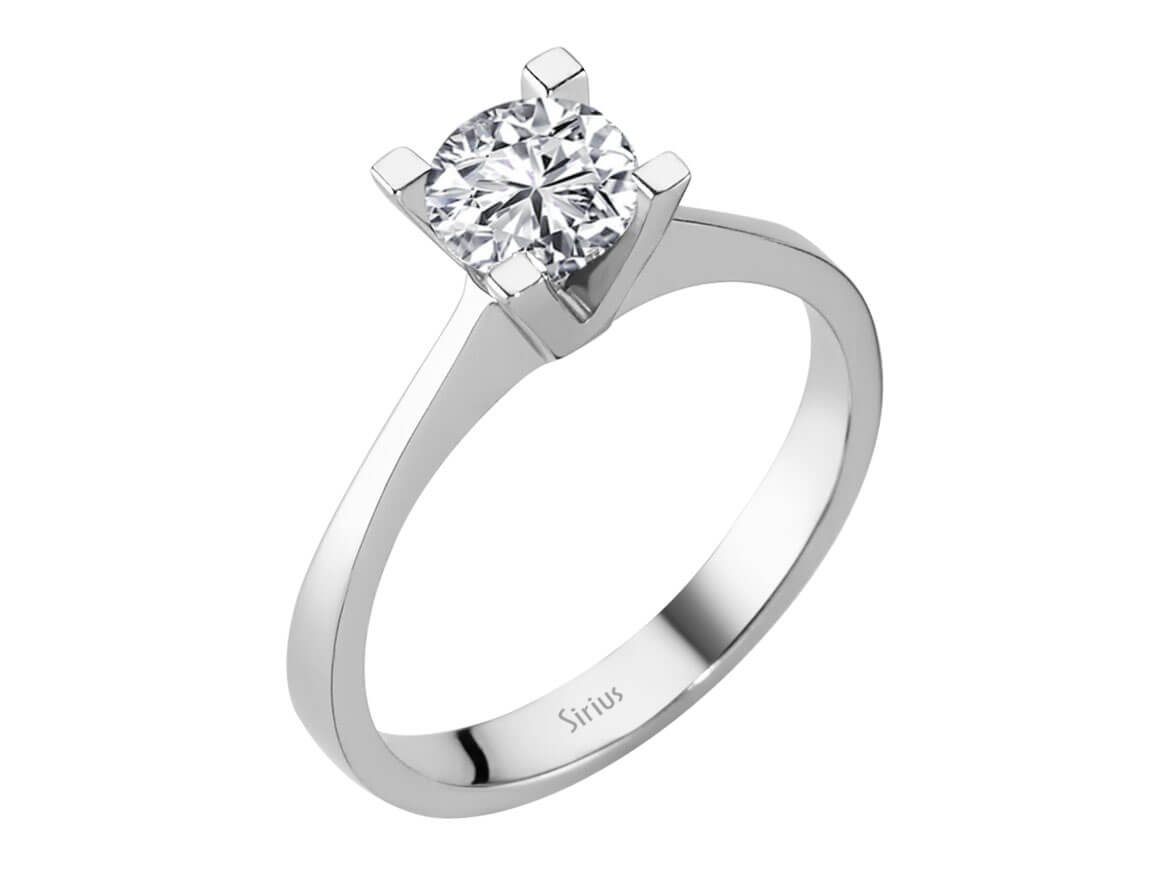 0,90 Karat Diamant Solitär Ring - handgefertigter Diamantschmuck aus Feingold | Sirius Diamant