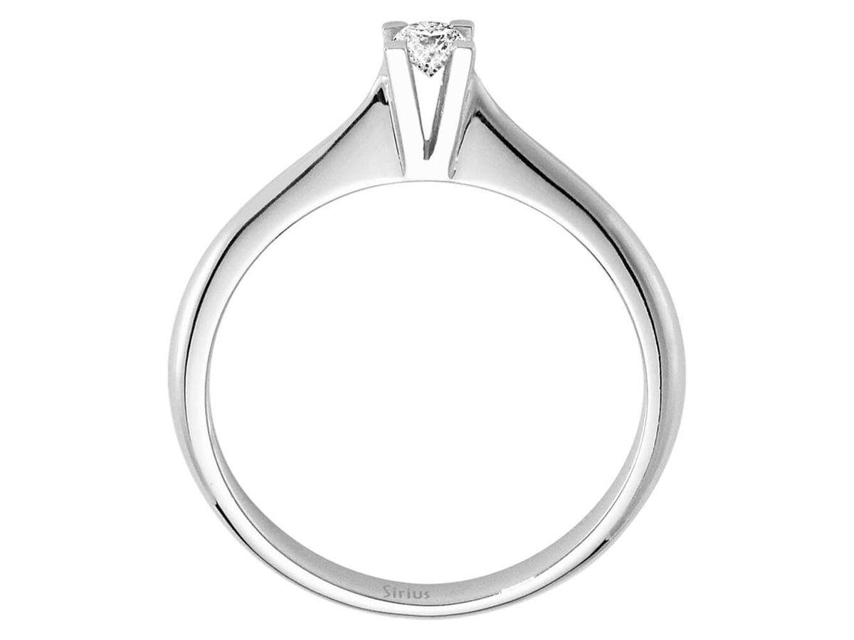 0,12 Karat Diamant Solitär Ring - handgefertigter Diamantschmuck aus Feingold | Sirius Diamant