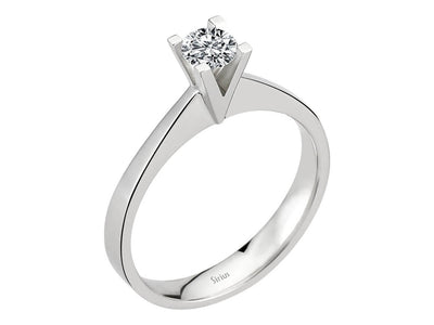D Color 0.33 Carat Diamond Solitar Ring