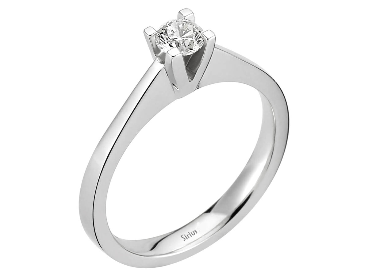 0,31 Karat Diamant Solitär Ring - handgefertigter Diamantschmuck aus Feingold | Sirius Diamant