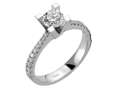 1.01 total carat diamond solitaire ring