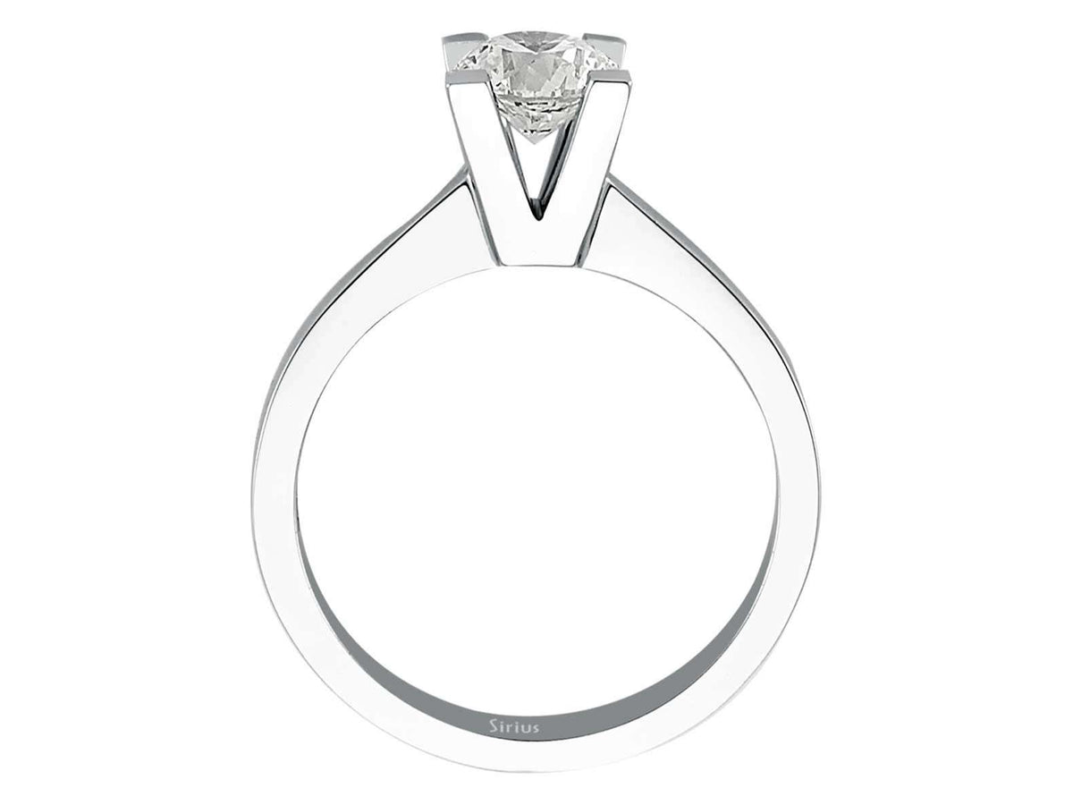 0,66 Karat Diamant Solitär Ring - handgefertigter Diamantschmuck aus Feingold | Sirius Diamant