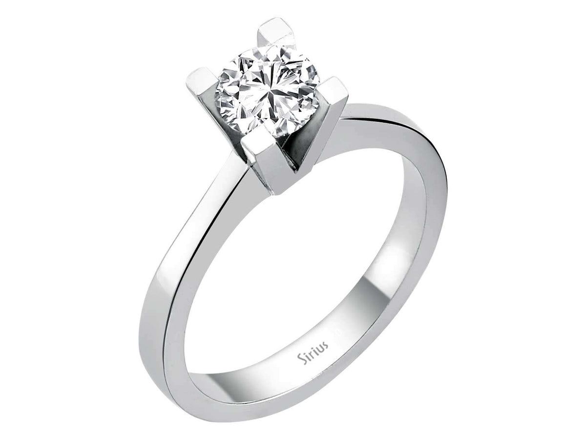 0,66 Karat Diamant Solitär Ring - handgefertigter Diamantschmuck aus Feingold | Sirius Diamant