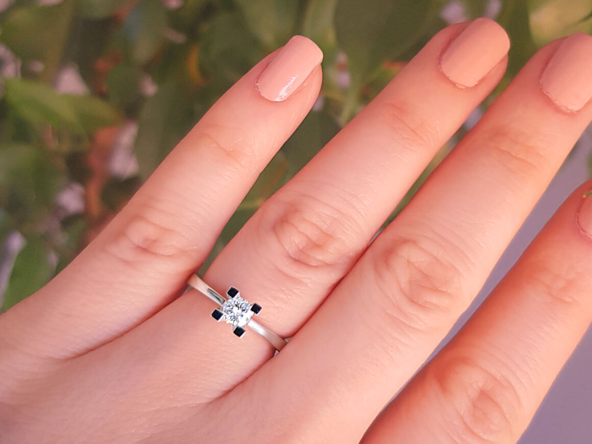 0.29 carat diamond solitaire ring