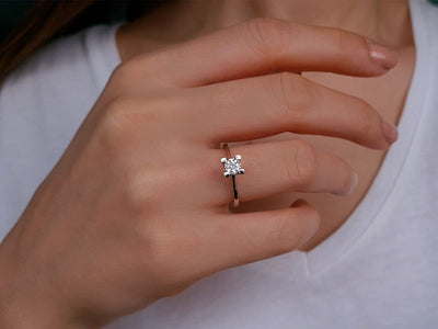 D Color 0.36 Carat Diamond Solitar Ring