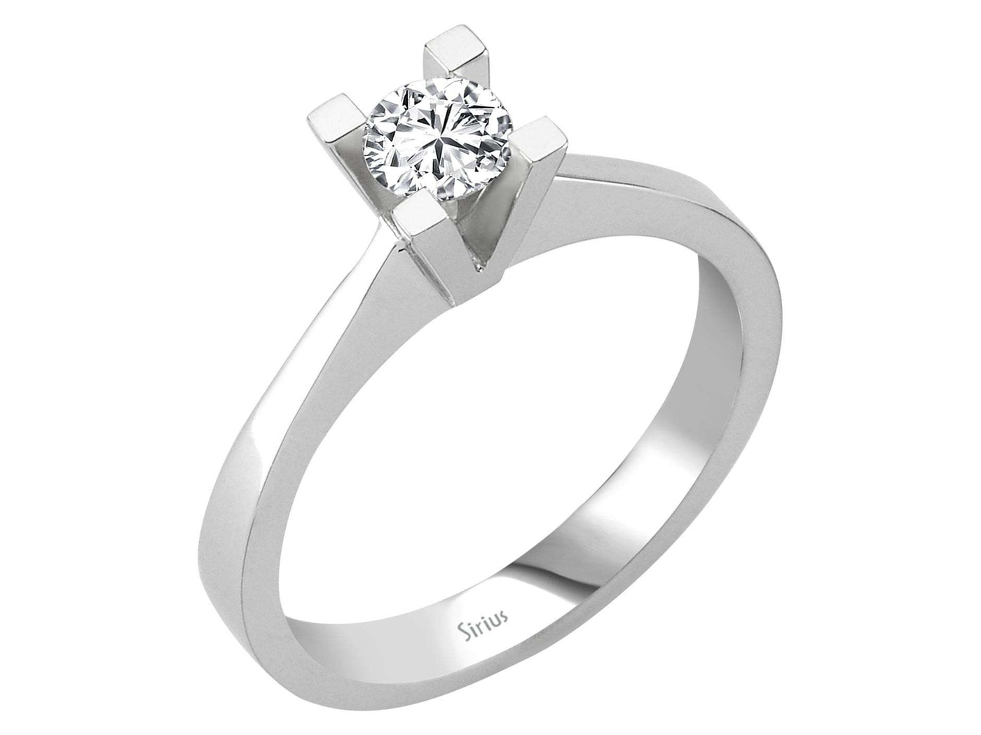D Color 0.36 Carat Diamond Solitar Ring