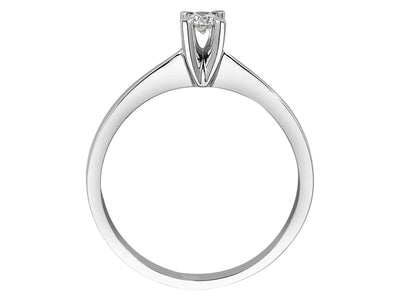 E Color 0.10 Carat Diamond Solitaire Ring