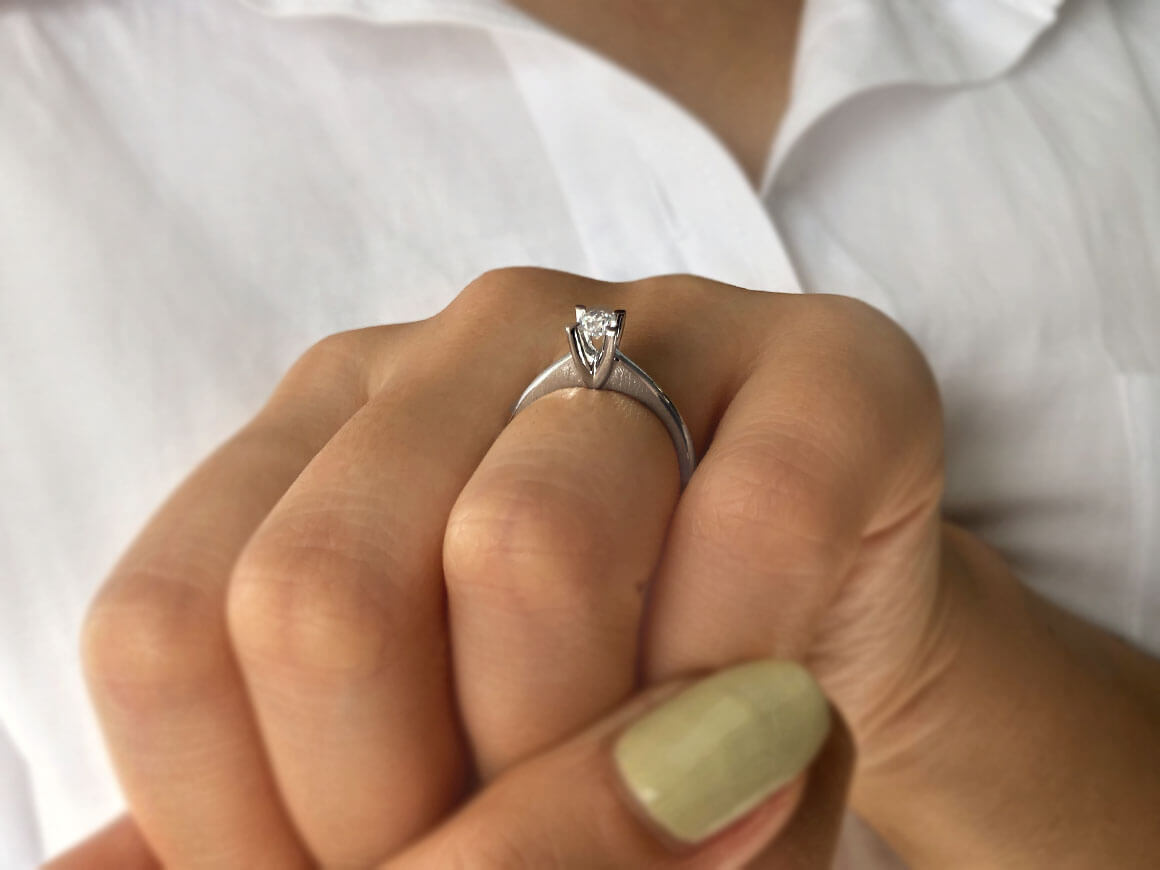 0.20 carat diamond solitaire ring