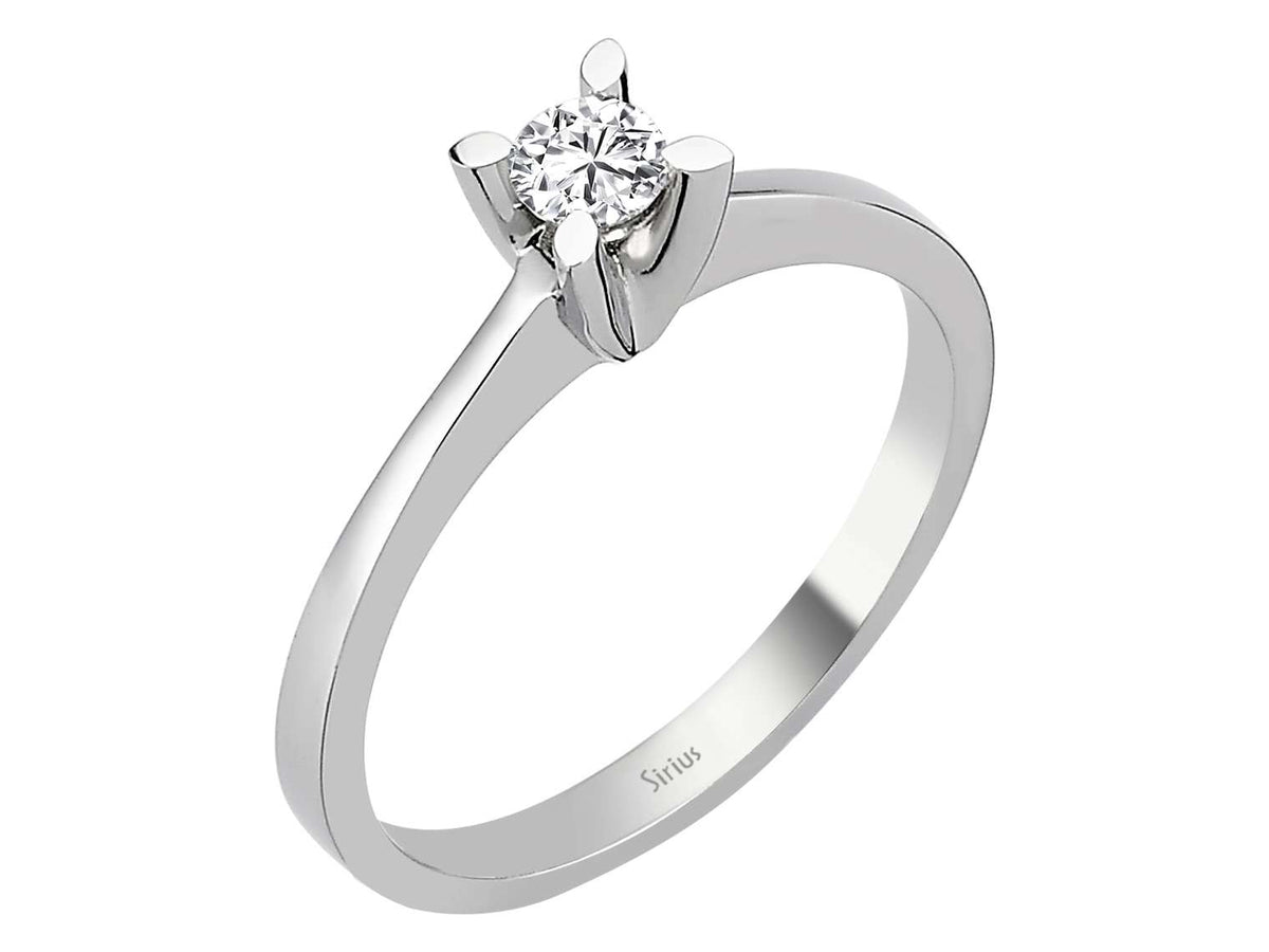 0,20 Carat Diamant Solitär Ring - handgefertigter Diamantschmuck aus Feingold | Sirius Diamant