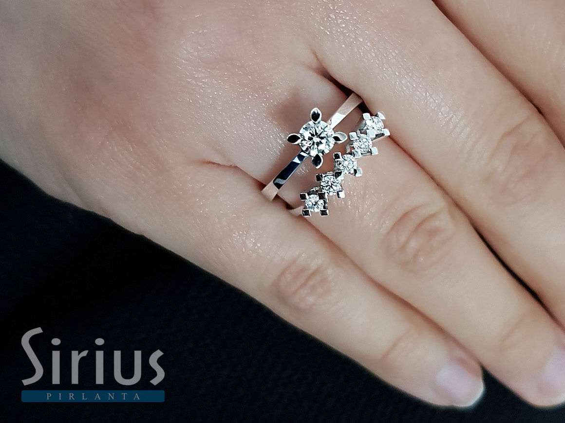 Bague solitaire en diamant de 0,38 carat