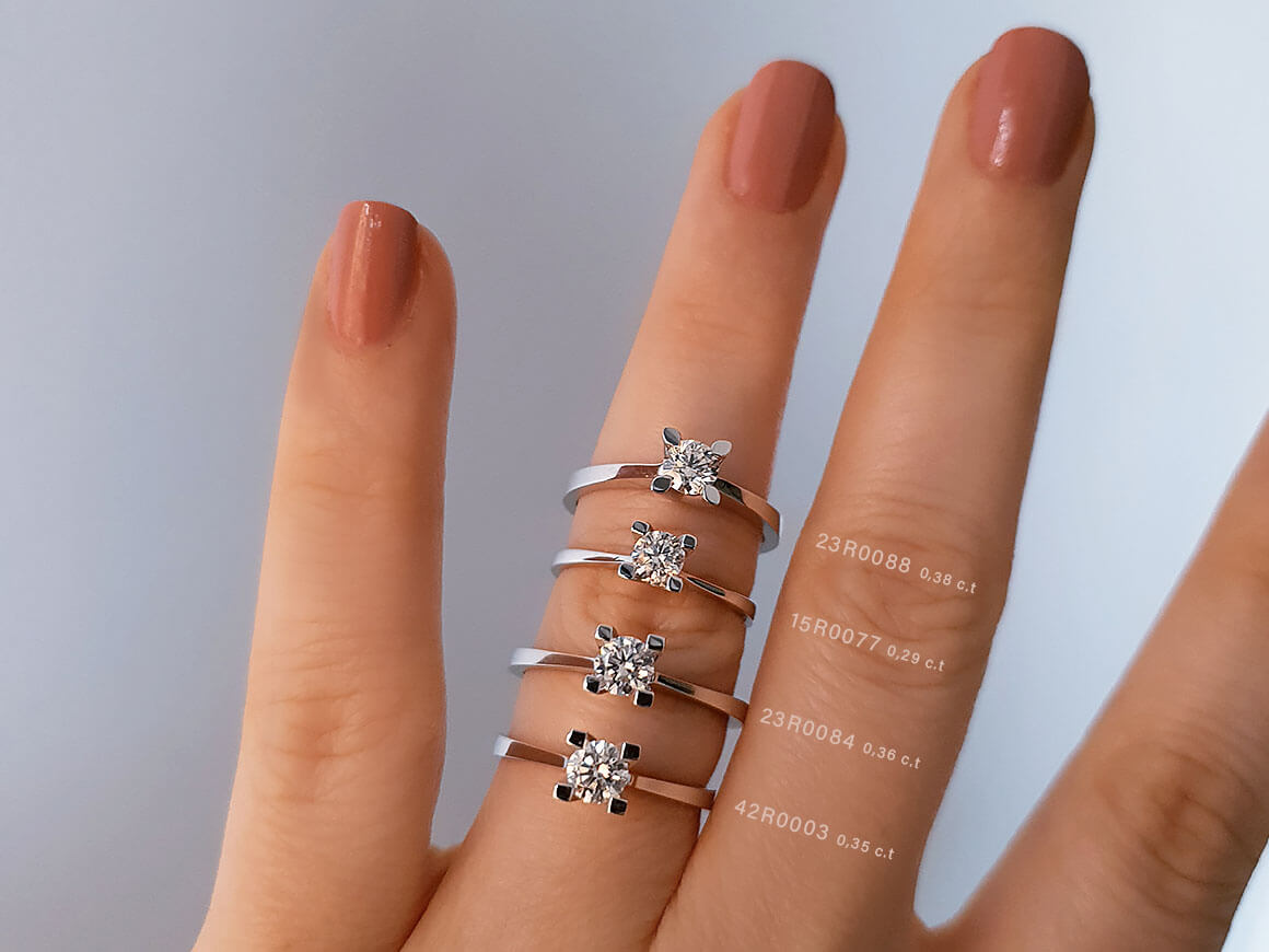 0.38 carat diamond solitaire ring