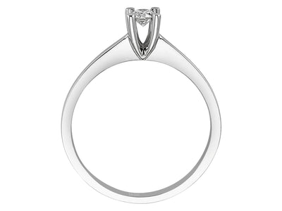 E Color 0.14 Carat Diamond Solitaire Ring