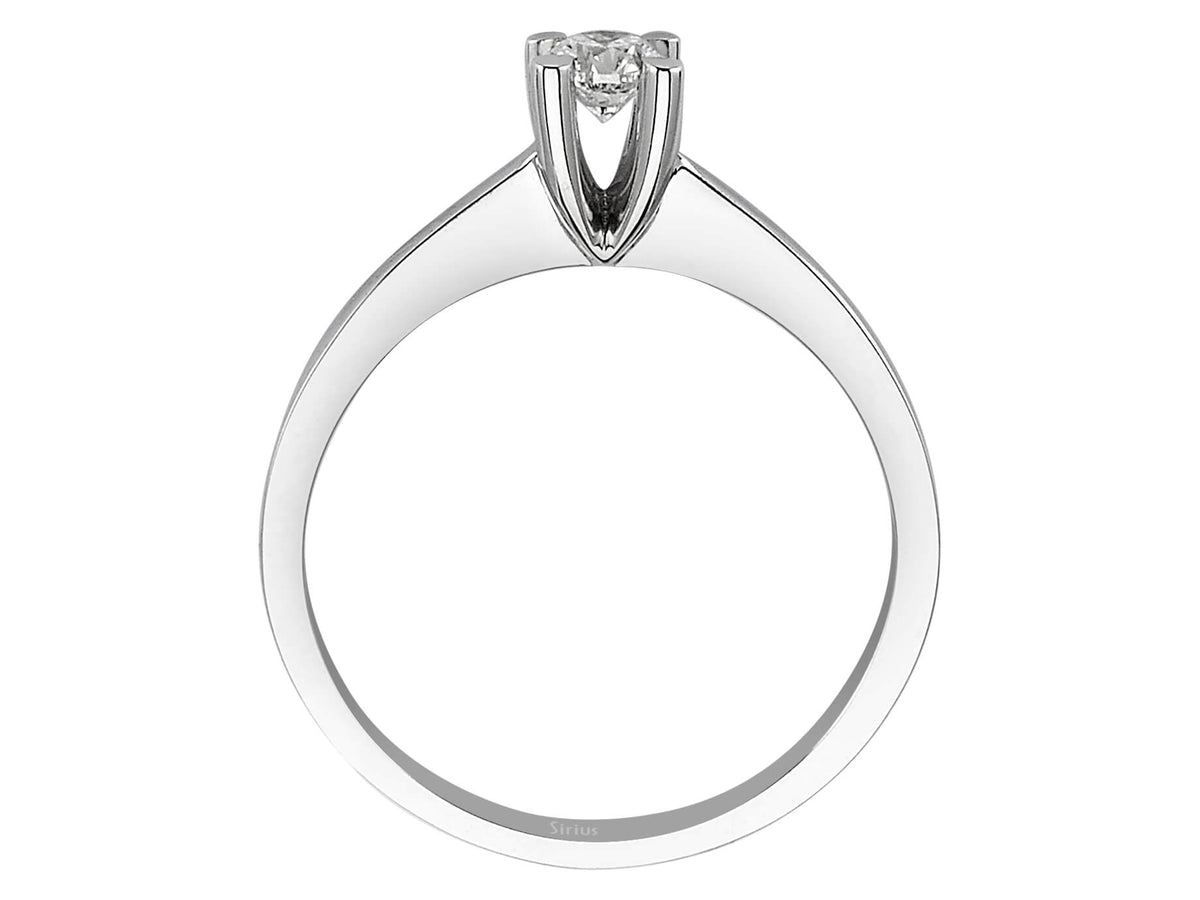 G Farbe 0,24 Karat Diamant Solitär Ring - handgefertigter Diamantschmuck aus Feingold | Sirius Diamant
