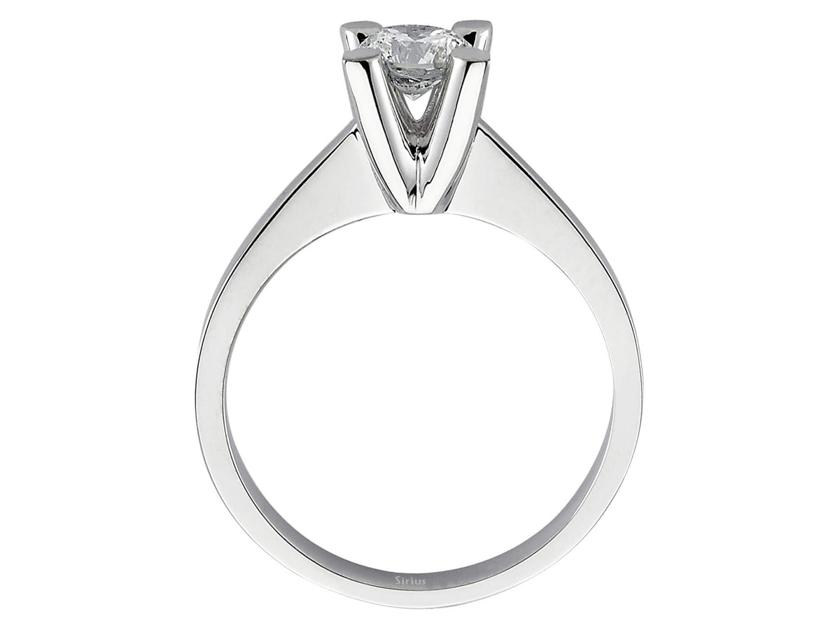 F Farbe 0,55 Carat Diamant Solitär Ring - handgefertigter Diamantschmuck aus Feingold | Sirius Diamant