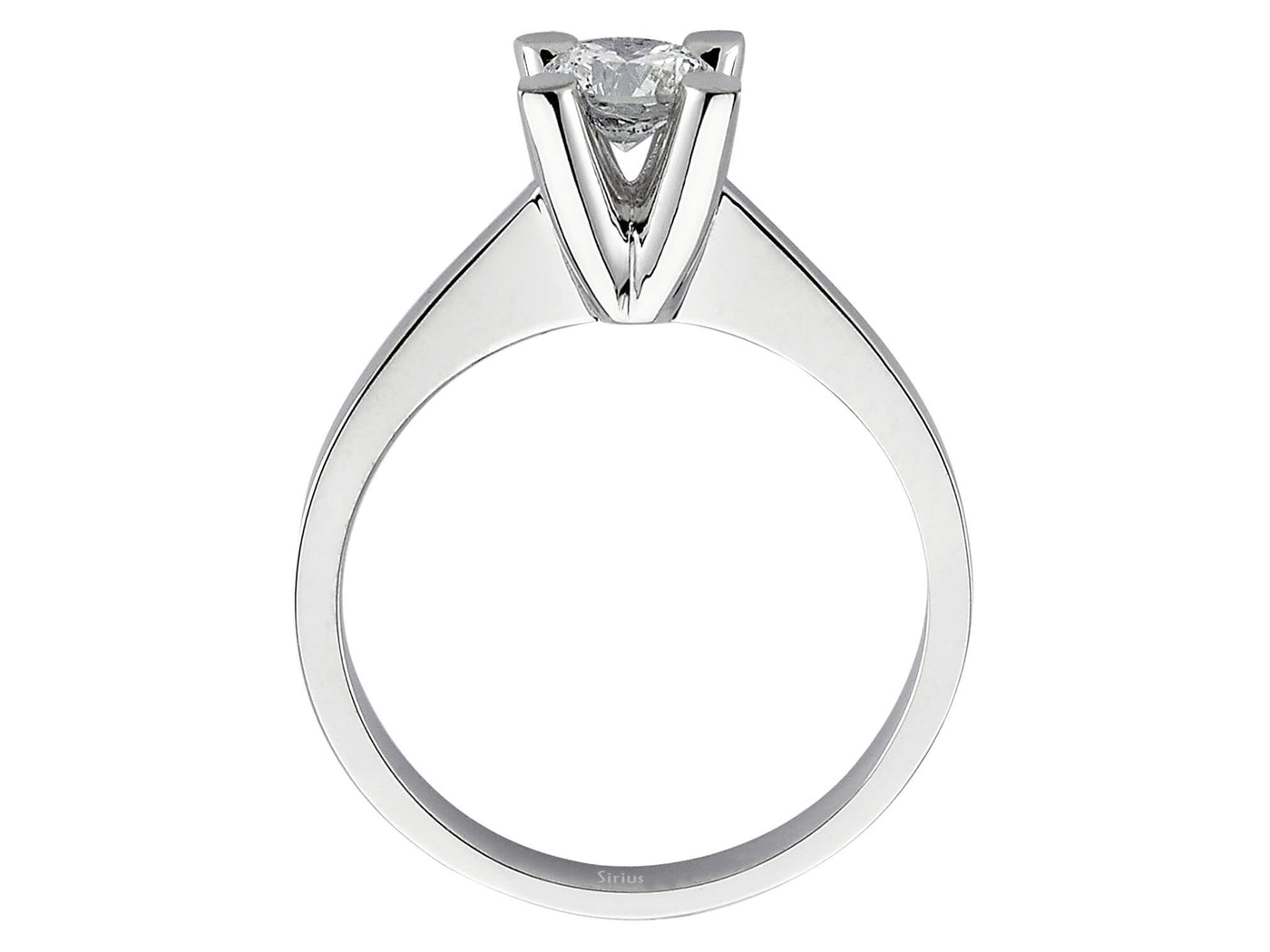 F Color 0.55 Carat Diamond Solitaire Ring