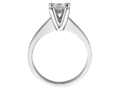 F Color 0.55 Carat Diamond Solitaire Ring