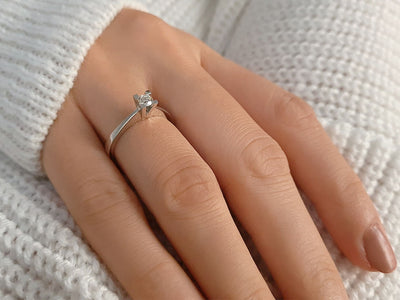 0.21 carat diamond solitaire ring
