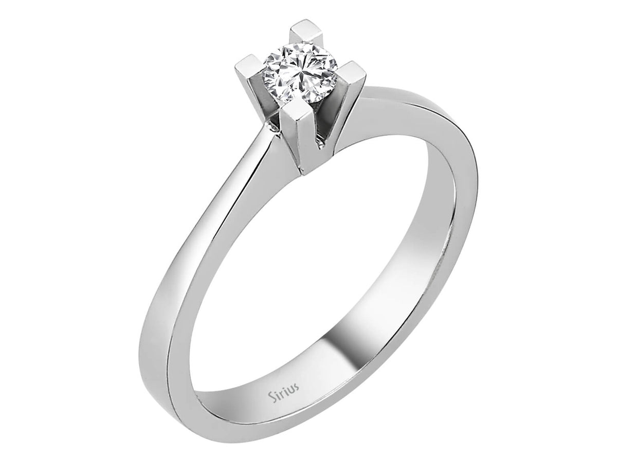 0,21 Carat Diamant Solitär Ring - handgefertigter Diamantschmuck aus Feingold | Sirius Diamant