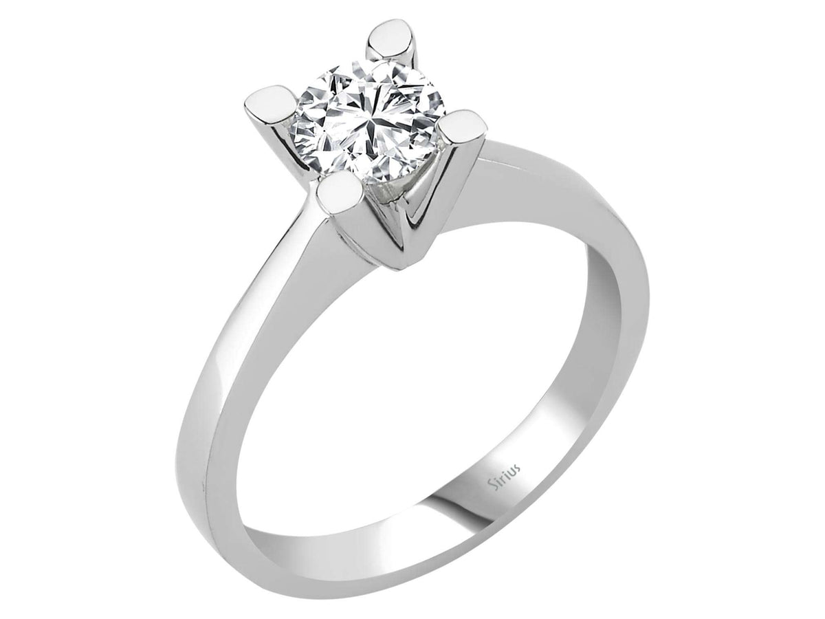 G Farbe 0,78 Karat Diamant Solitär Ring - handgefertigter Diamantschmuck aus Feingold | Sirius Diamant