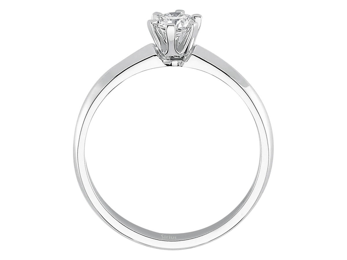 F Farbe 0,26 Carat Diamant Solitär Ring - handgefertigter Diamantschmuck aus Feingold | Sirius Diamant