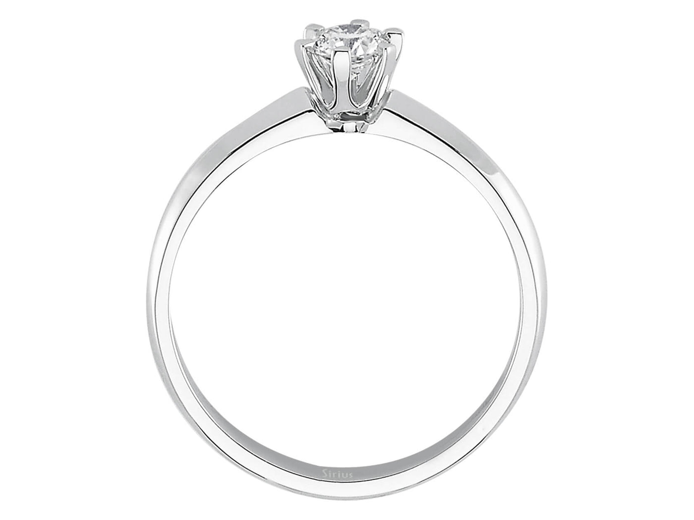 F Color 0.26 Carat Diamond Solitaire Ring