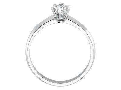 F Color 0.26 Carat Diamond Solitaire Ring