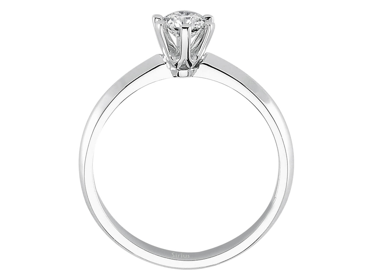 F Farbe 0,34 Carat Diamant Solitär Ring – handgefertigter Diamantschmuck aus Feingold | Sirius Diamant