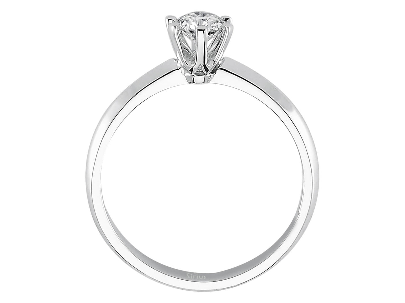 F Color 0.34 Carat Diamond Solitaire Ring