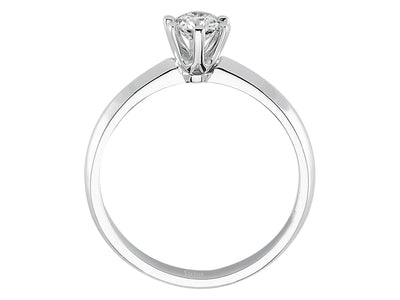 F Color 0.34 Carat Diamond Solitaire Ring