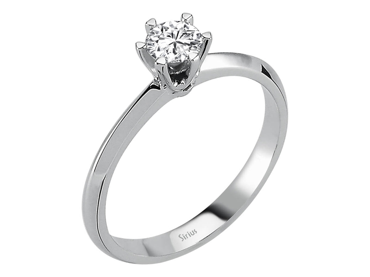 F Farbe 0,34 Carat Diamant Solitär Ring – handgefertigter Diamantschmuck aus Feingold | Sirius Diamant