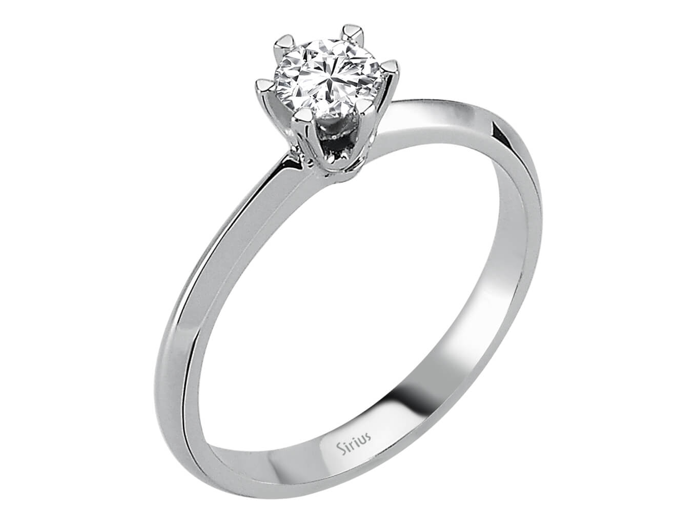 F Color 0.34 Carat Diamond Solitaire Ring