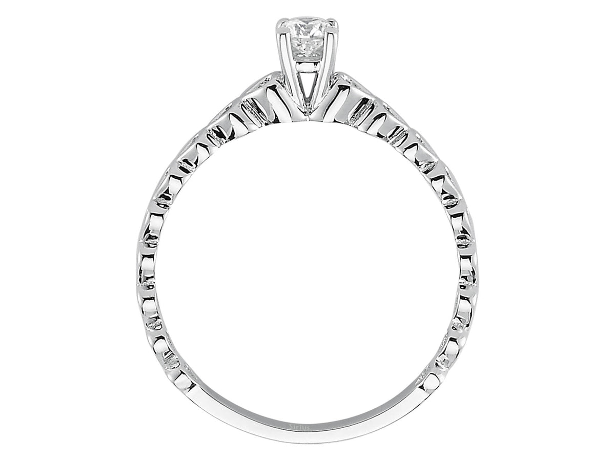 G Farbe 0,15 Carat Diamant Solitärring - handgefertigter Diamantschmuck aus Feingold | Sirius Diamant