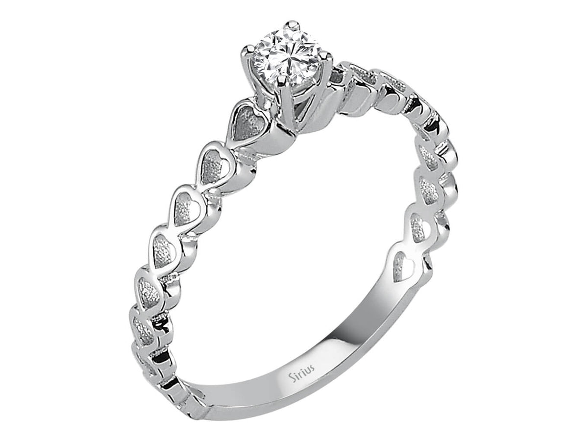 G Farbe 0,15 Carat Diamant Solitärring - handgefertigter Diamantschmuck aus Feingold | Sirius Diamant