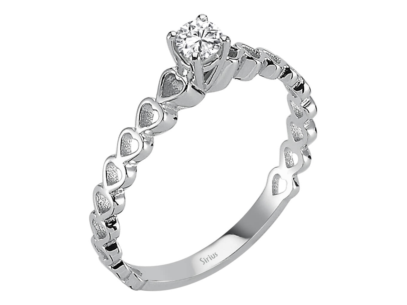 G color 0.15 carat diamond solitaire ring