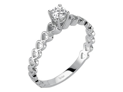 H Color 0.25 Carat Diamond Solitaire Ring