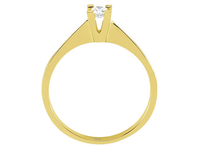 Bague solitaire en diamant de 0,06 carat